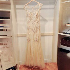 Women's Formal Gown Champagne Size 8